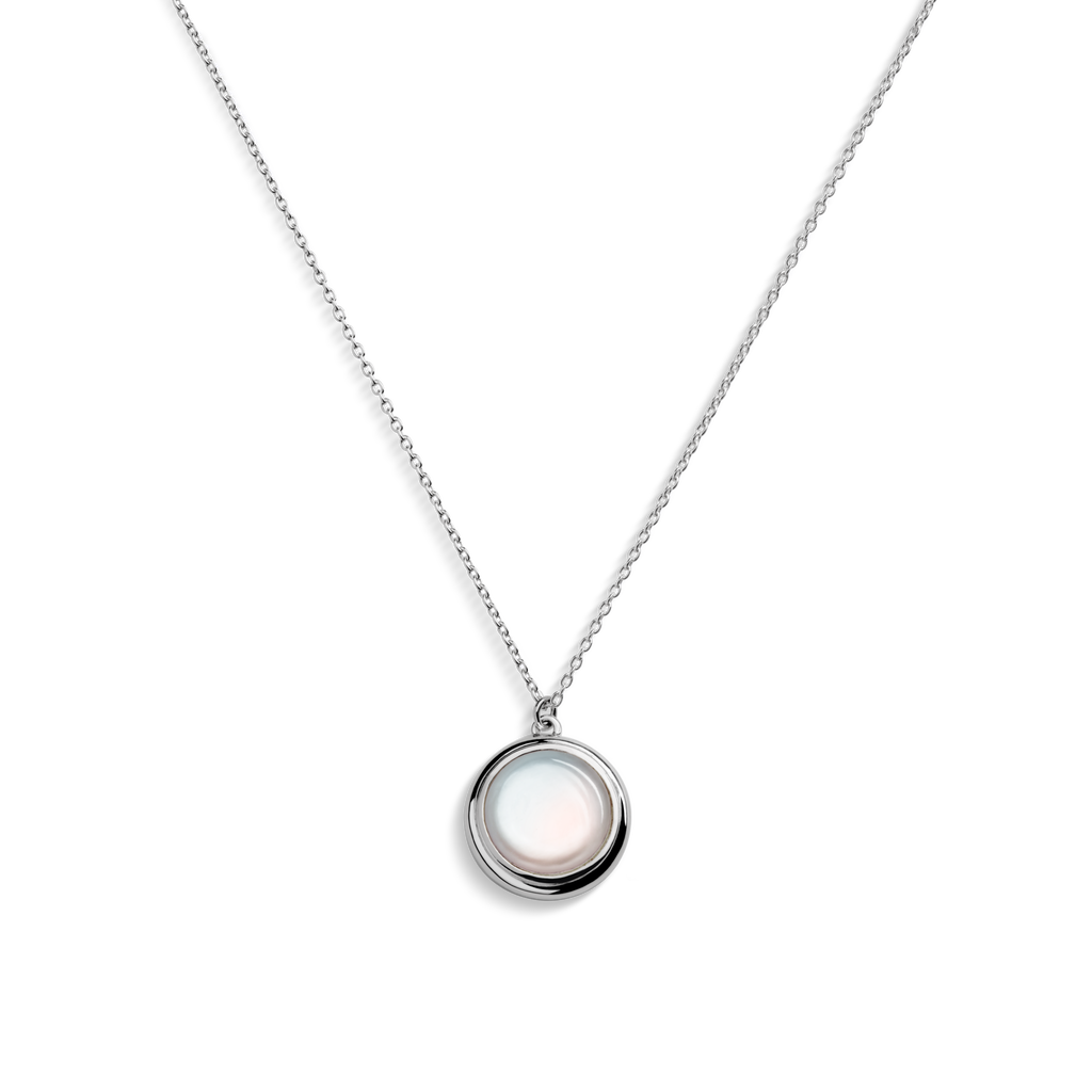 Heirloom Mother of Pearl Pendant Necklace in Sterling Silver