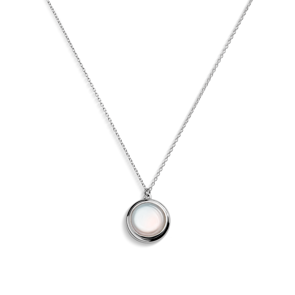 Heirloom Mother of Pearl Pendant Necklace - Sterling Silver