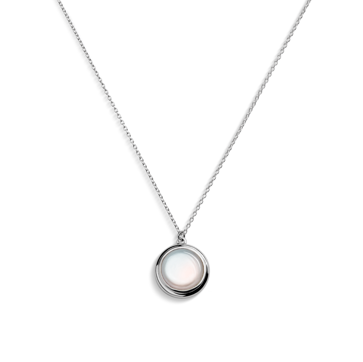 Heirloom Mother of Pearl Pendant Necklace - Sterling Silver