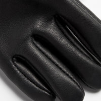 Lined Leather Gloves - Black