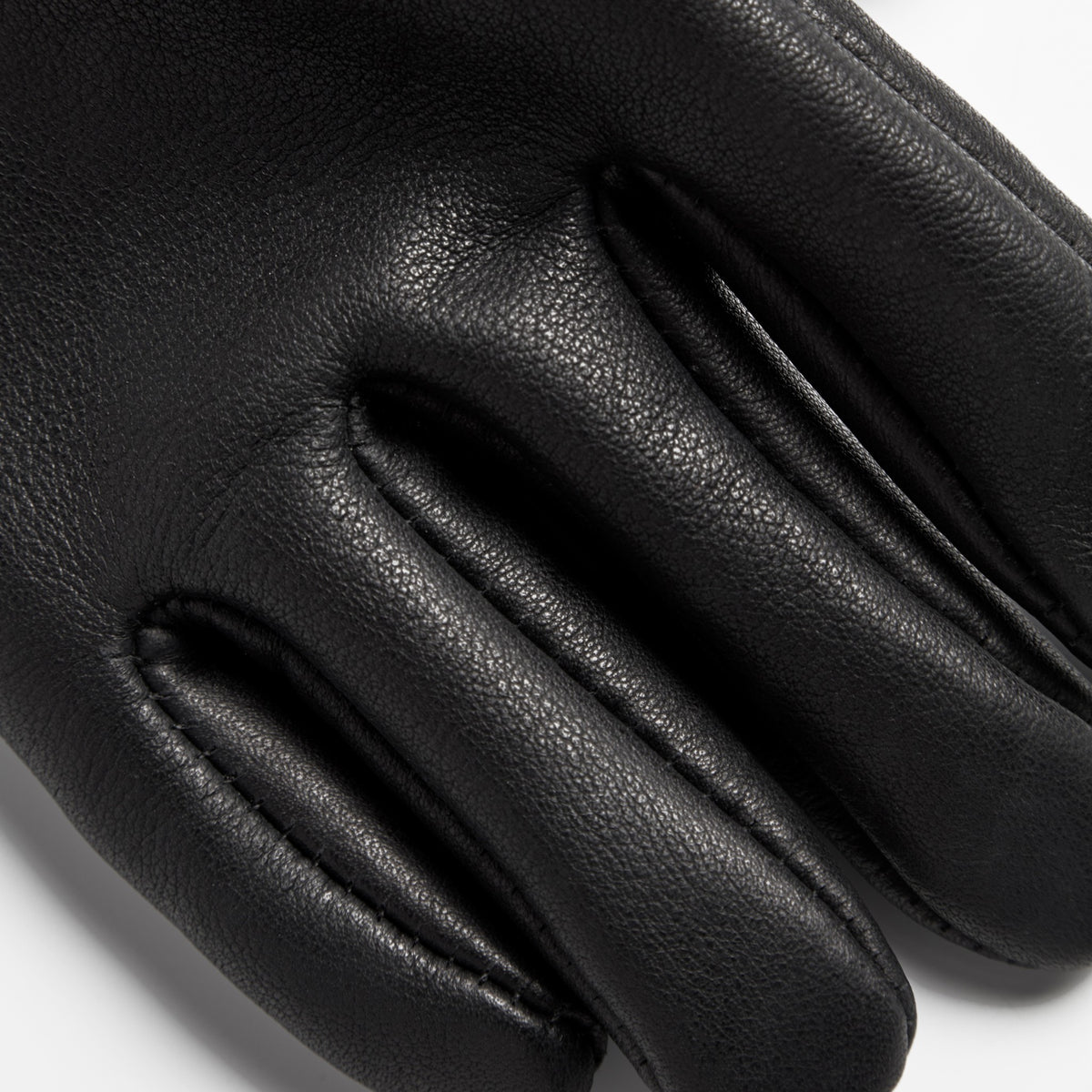 Lined Leather Gloves - Black
