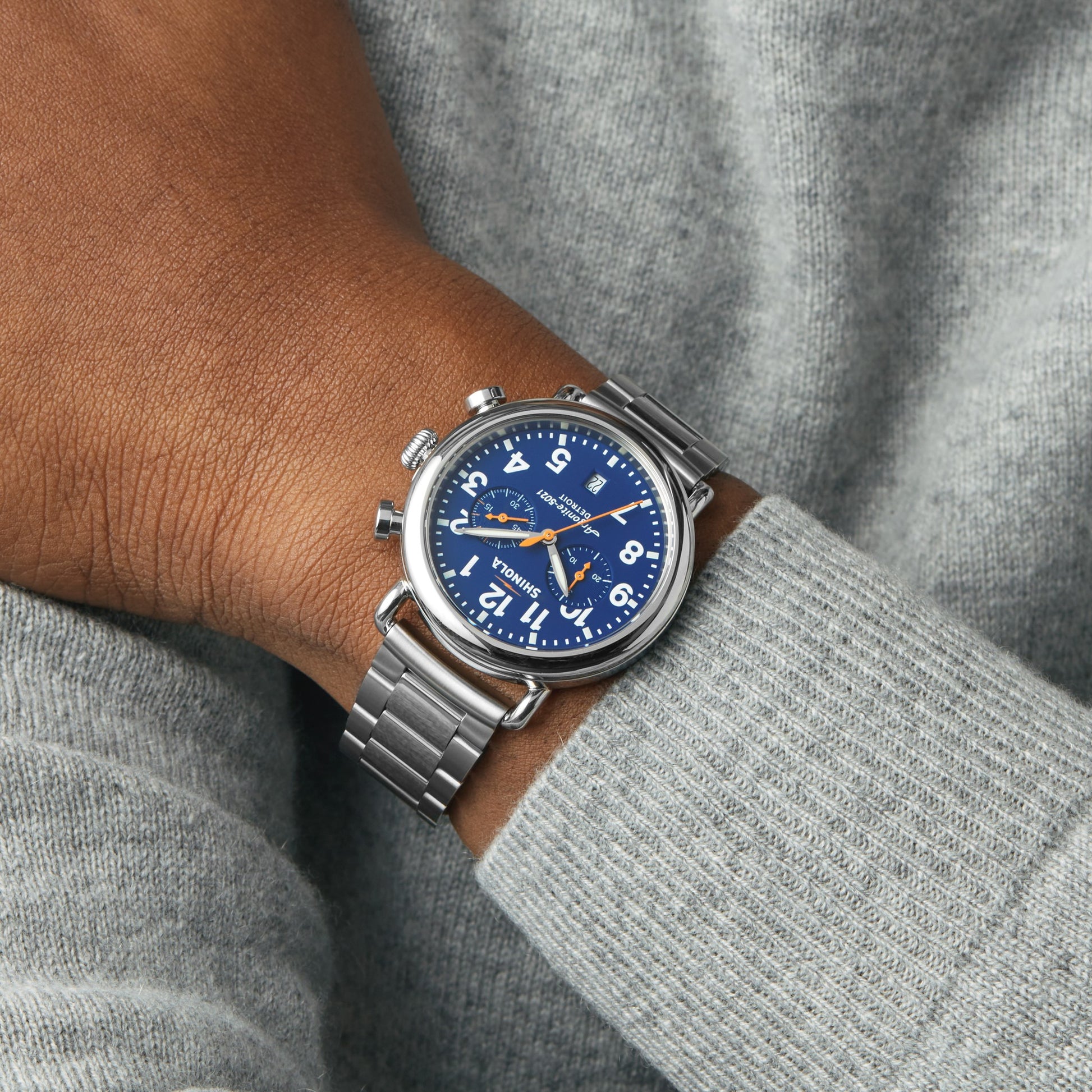 Runwell Chronograph Watch - Royal Blue