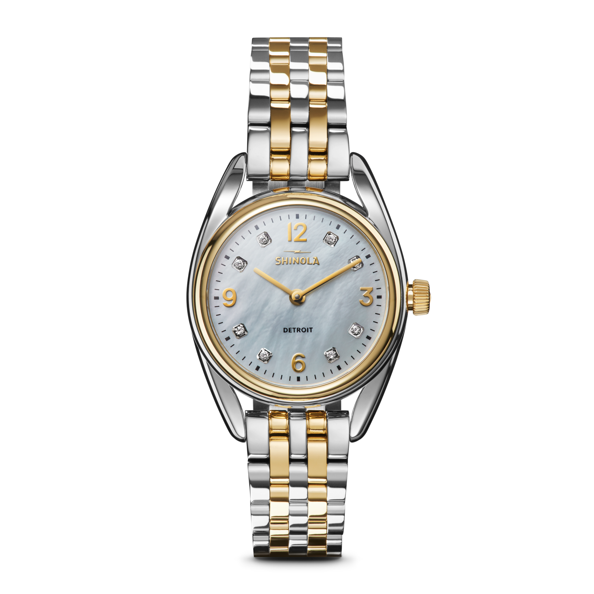 Diamond Derby Watch - White Mother of Pearl