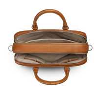Double Zip Briefcase - Tan