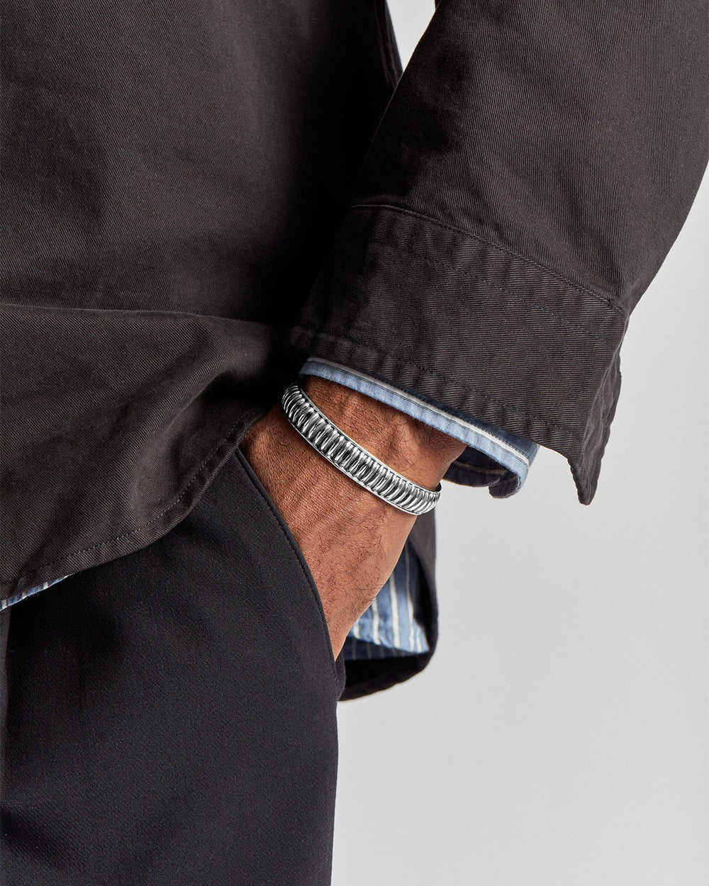 Coin Edge Cuff Bracelet