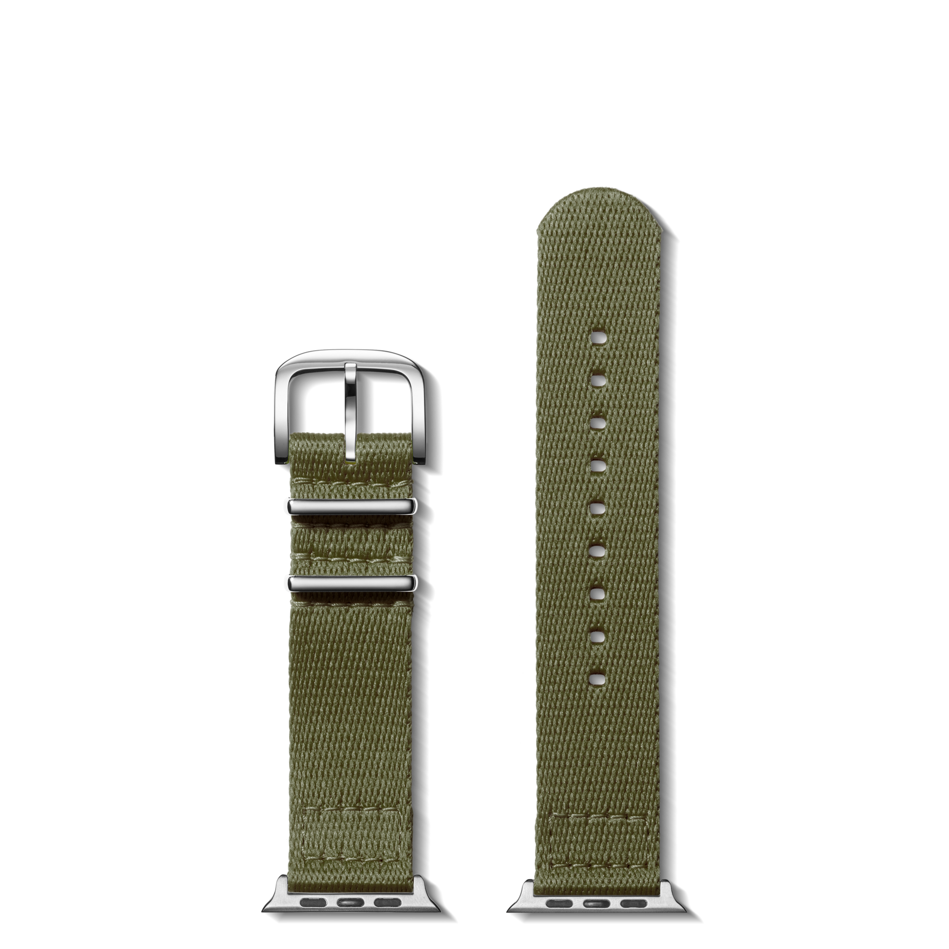 20mm Khaki Split Nylon Apple Watch Strap - Khaki