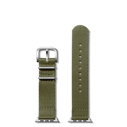 20mm Khaki Split Nylon Apple Watch Strap - Khaki