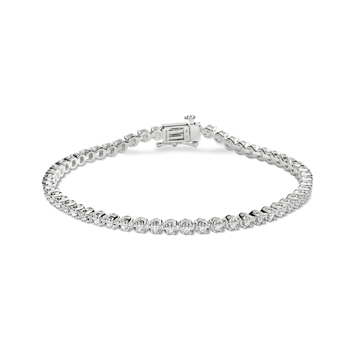 1 Carat 7" Diamond Tennis Bracelet - White Gold