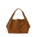 Derby Shoulder Bag - Tan Suede