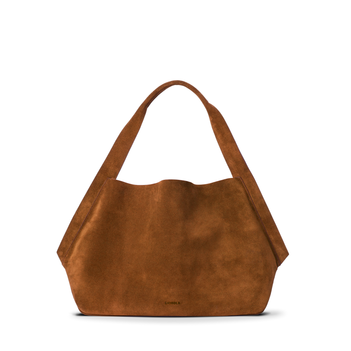 Derby Shoulder Bag - Tan Suede