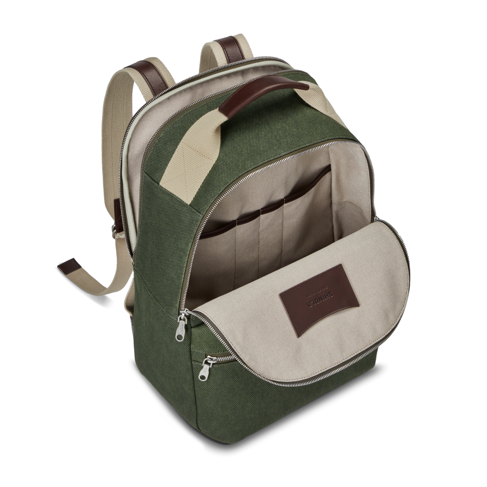Runwell Canvas Backpack - Olive