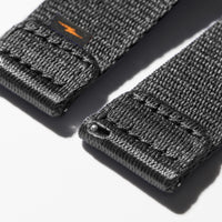20mm Black G10 Nylon Watch Strap - Black