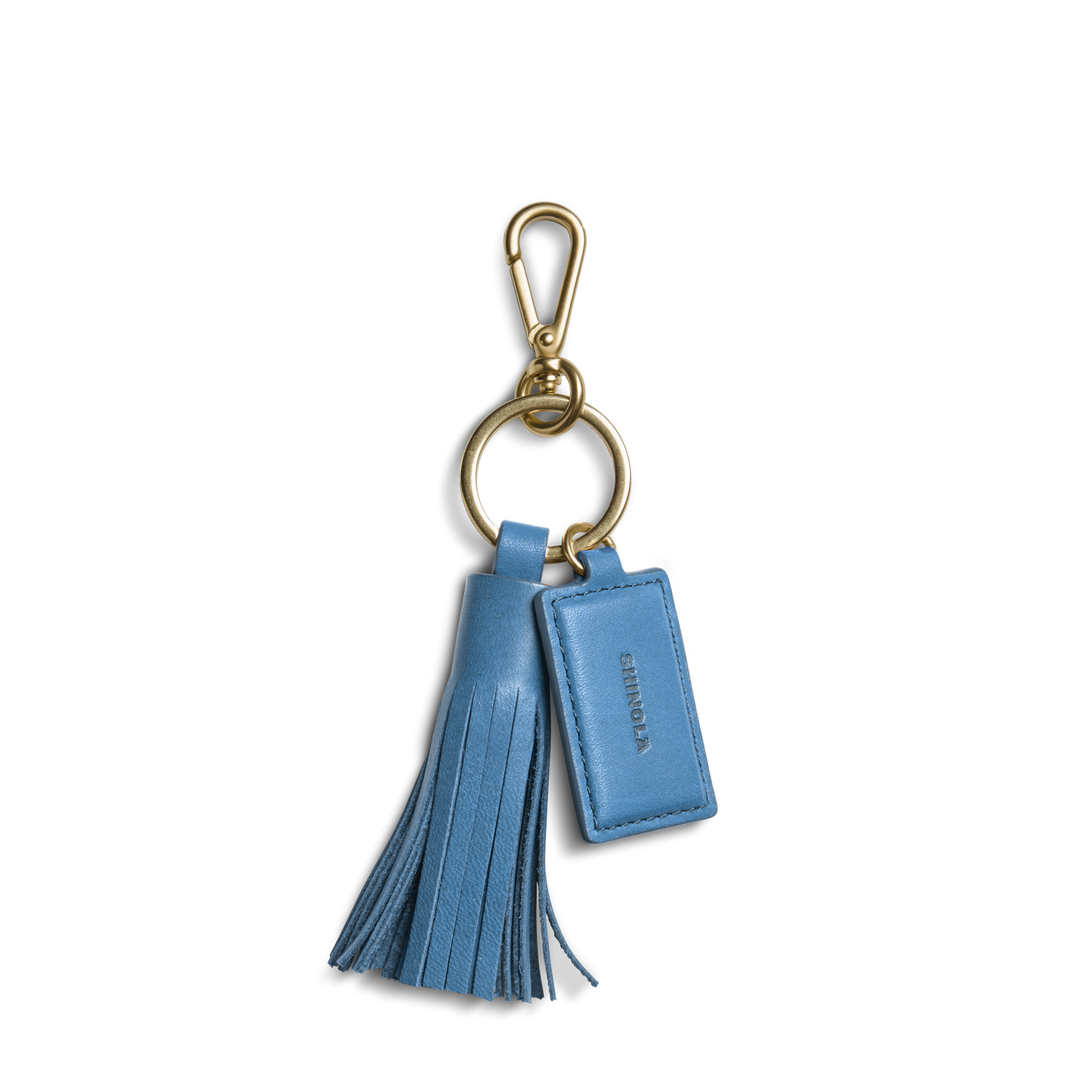Leather Tassel Keychain - River