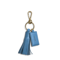 Leather Tassel Keychain - River