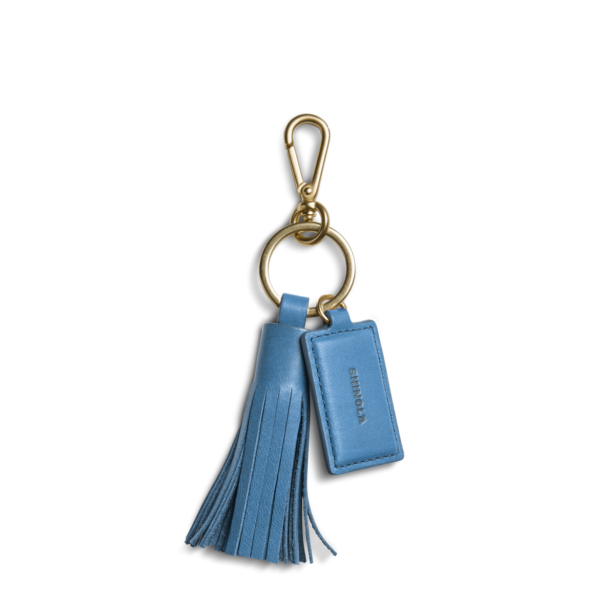 Leather Tassel Keychain - River