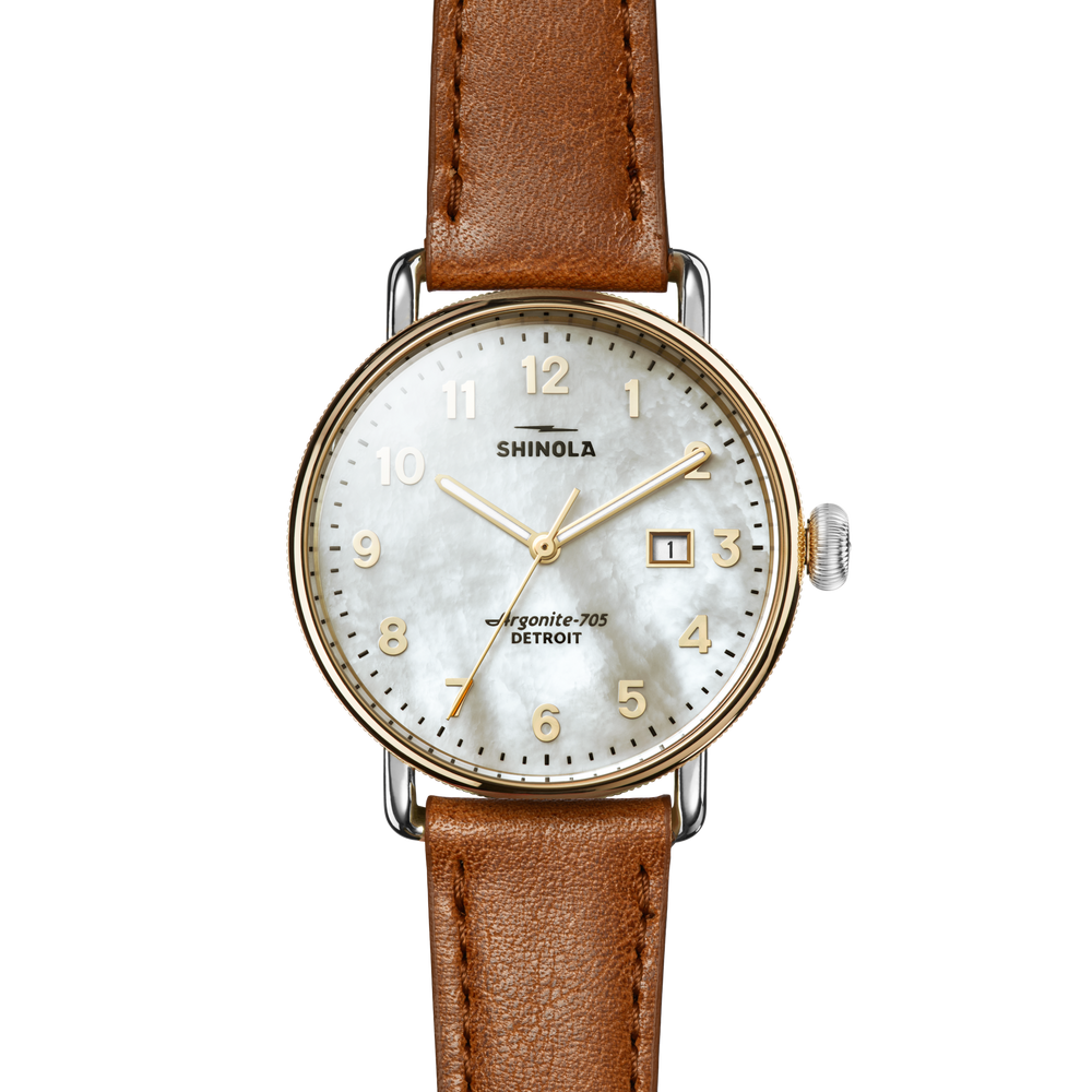 Canfield Watch -  MOP Tan Leather Strap