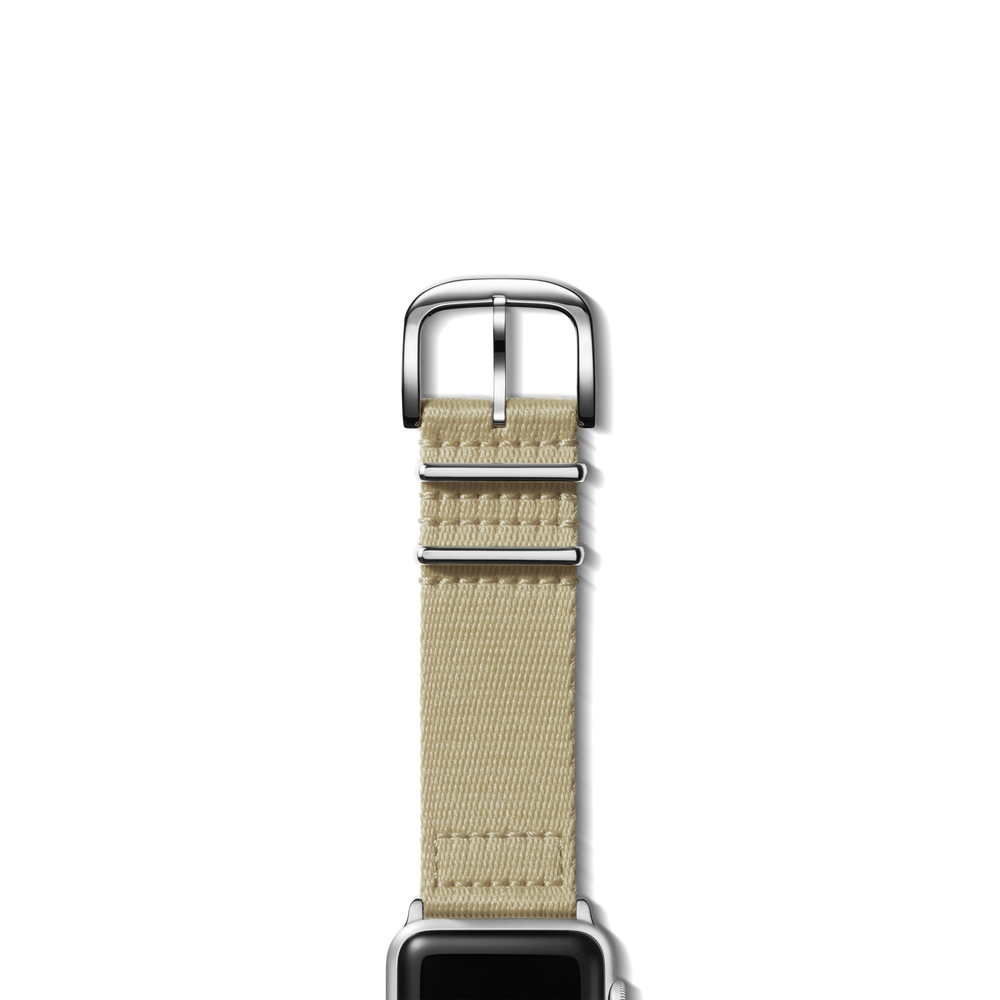 Strap: 24/24 Nylon, SW Split G10, Vintage, Silver - Tan
