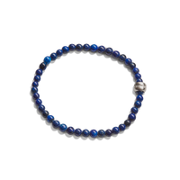 4mm Beaded Lapis Bracelet - Lapis
