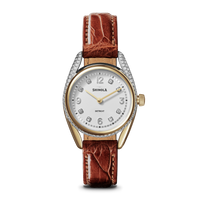 Diamond Derby Watch - Auburn Alligator Strap