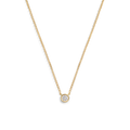 1/4 Carat Round Diamond Necklace - Yellow Gold