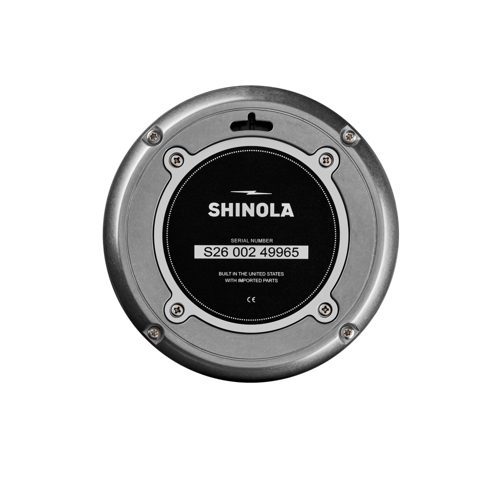 6" Runwell Clock - Tumbled Zinc/Black