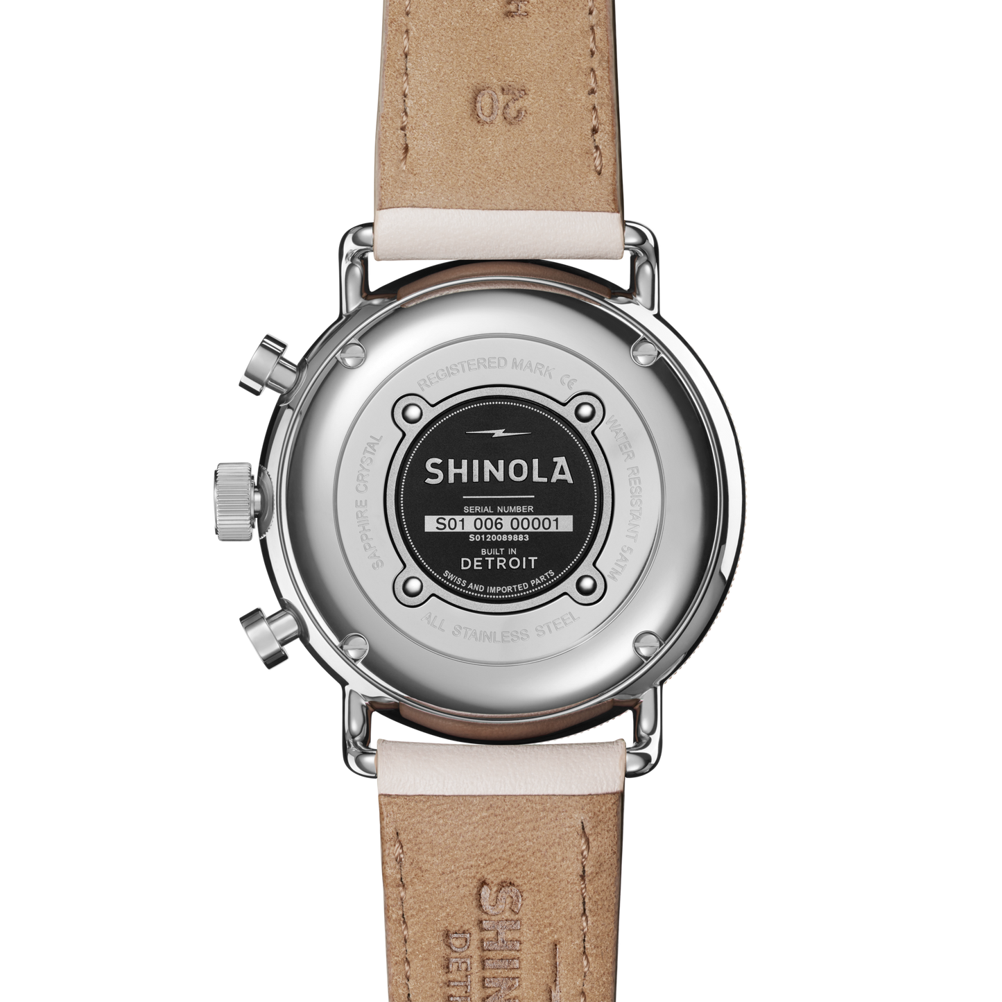 Canfield Sport Chronograph Watch - Soft White
