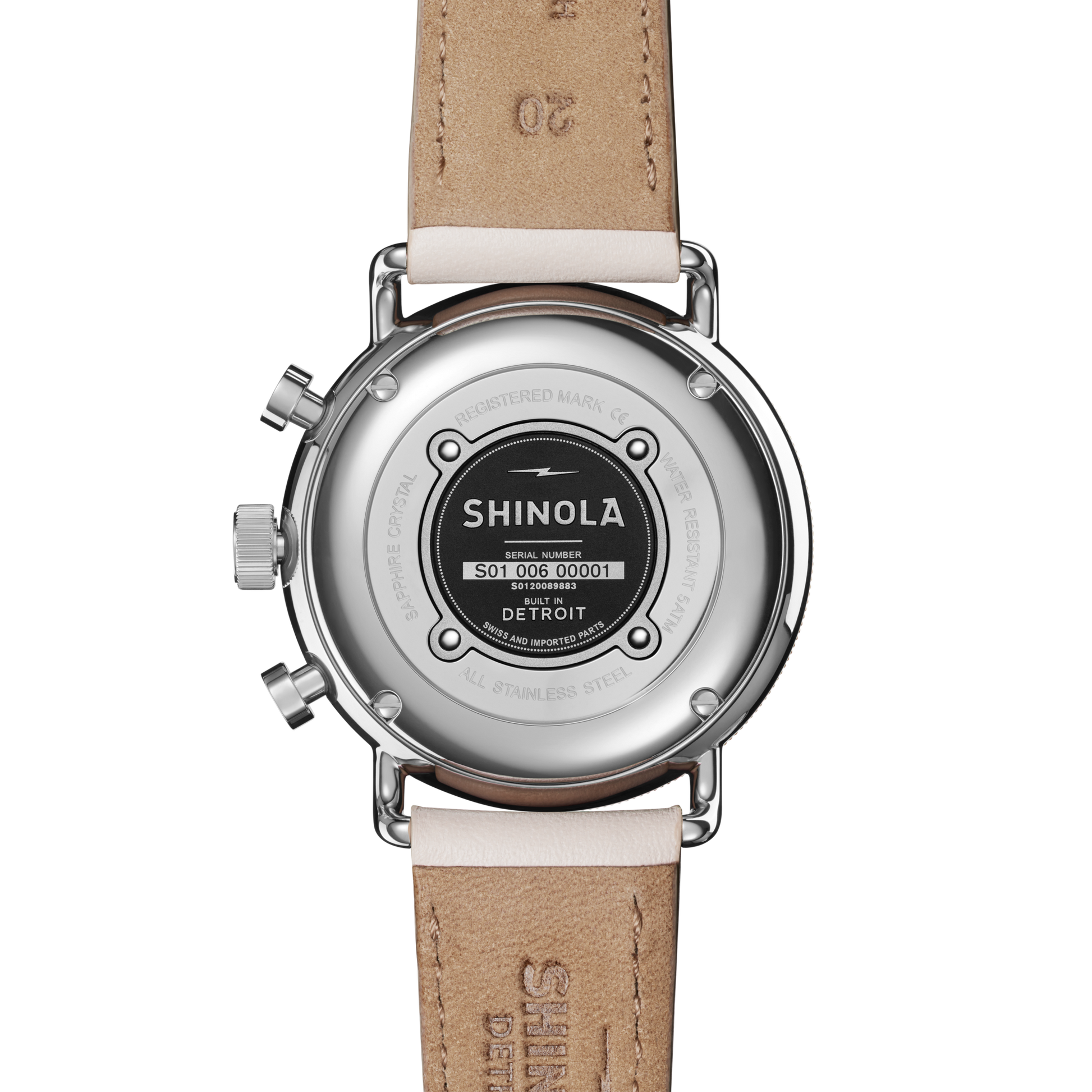 Canfield Sport Chronograph Watch - Soft White