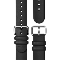 20mm Rubber Strap - Black Dash Loop