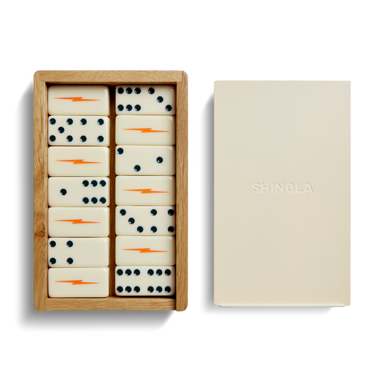 Dominoes Set - Cream / Blue