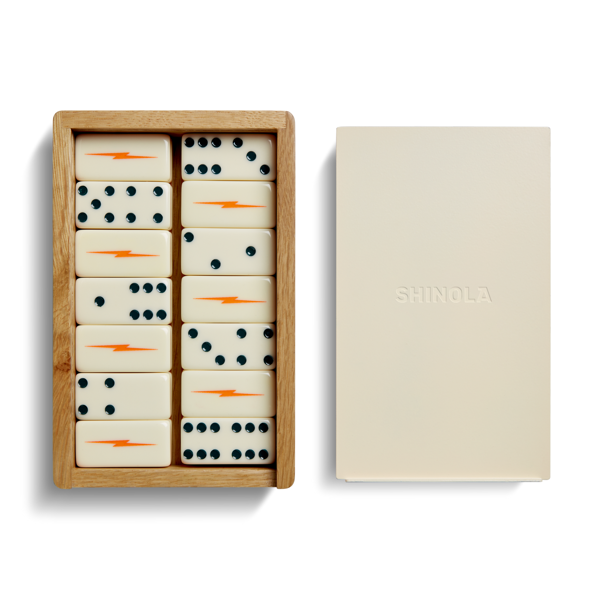 Dominoes Set - Cream / Blue