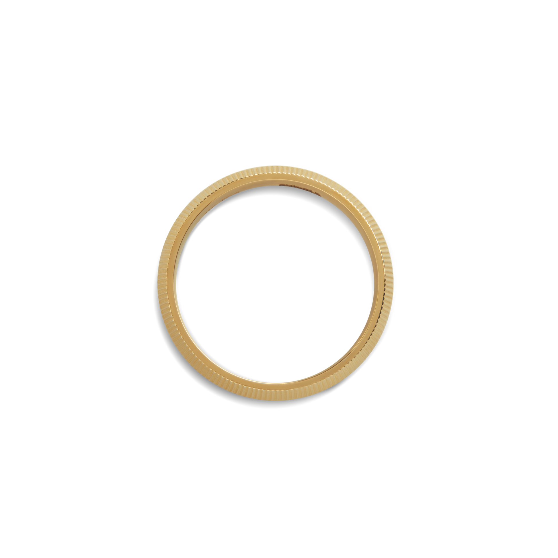 4mm Textured Beveled Yellow Gold Band
