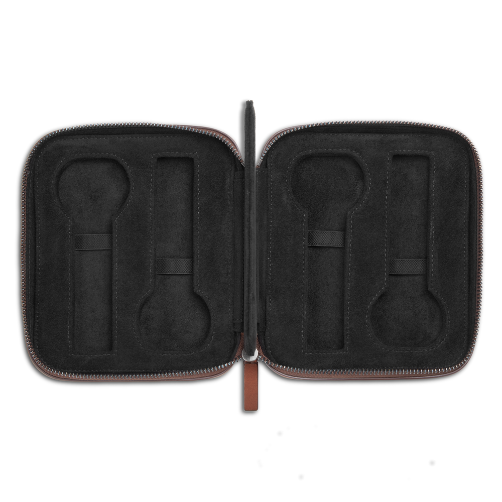 Four Watch Travel Case - Medium Brown
