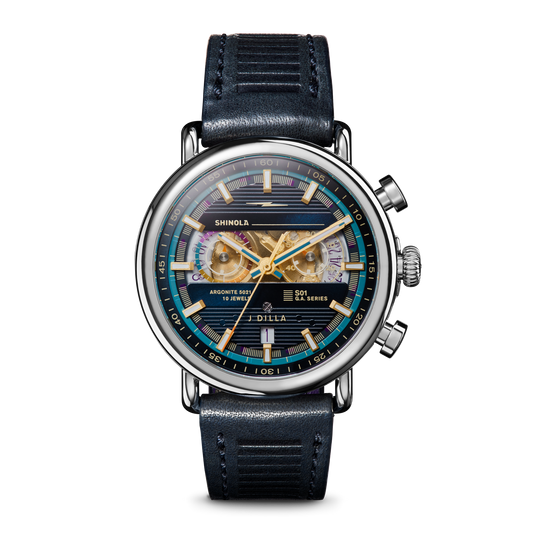 J Dilla Runwell Chronograph Watch - Midnight Blue