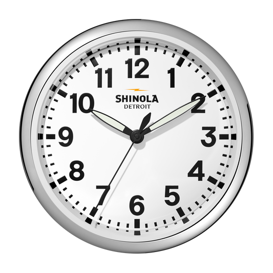 14" Runwell Clock - White