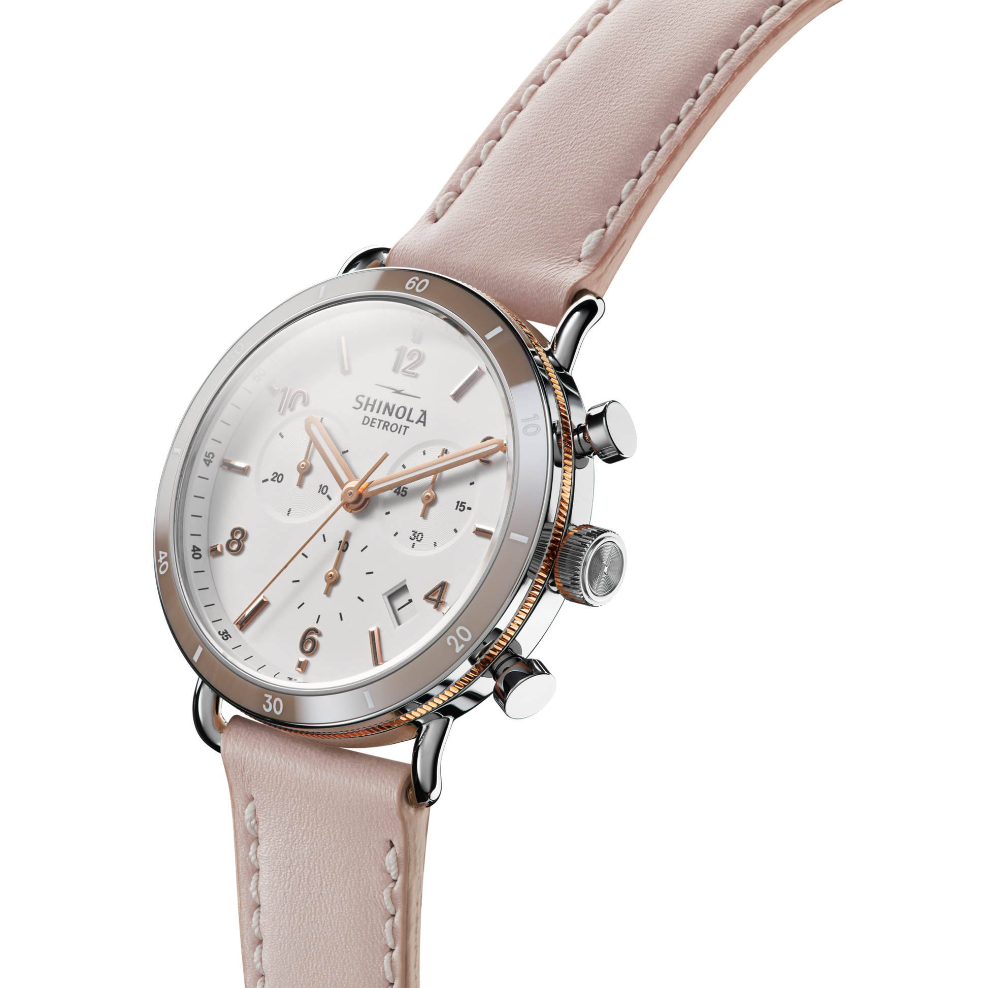 Canfield Sport Chronograph Watch - Soft White