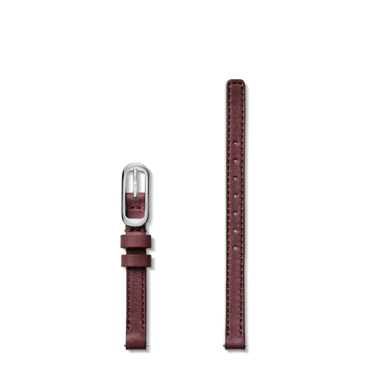 8mm Merlot Leather Watch Strap - Merlot
