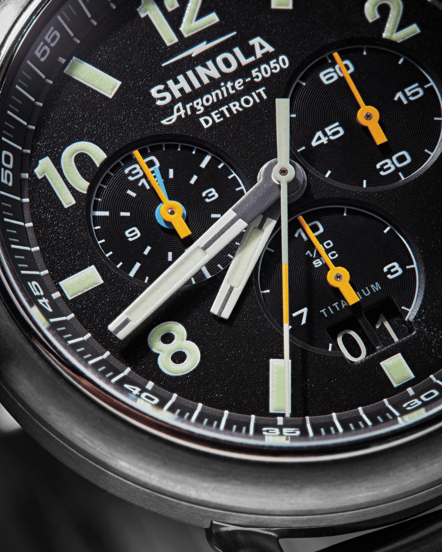 Runwell Chronograph West Wind Watch Gift Set with Two Straps - Black