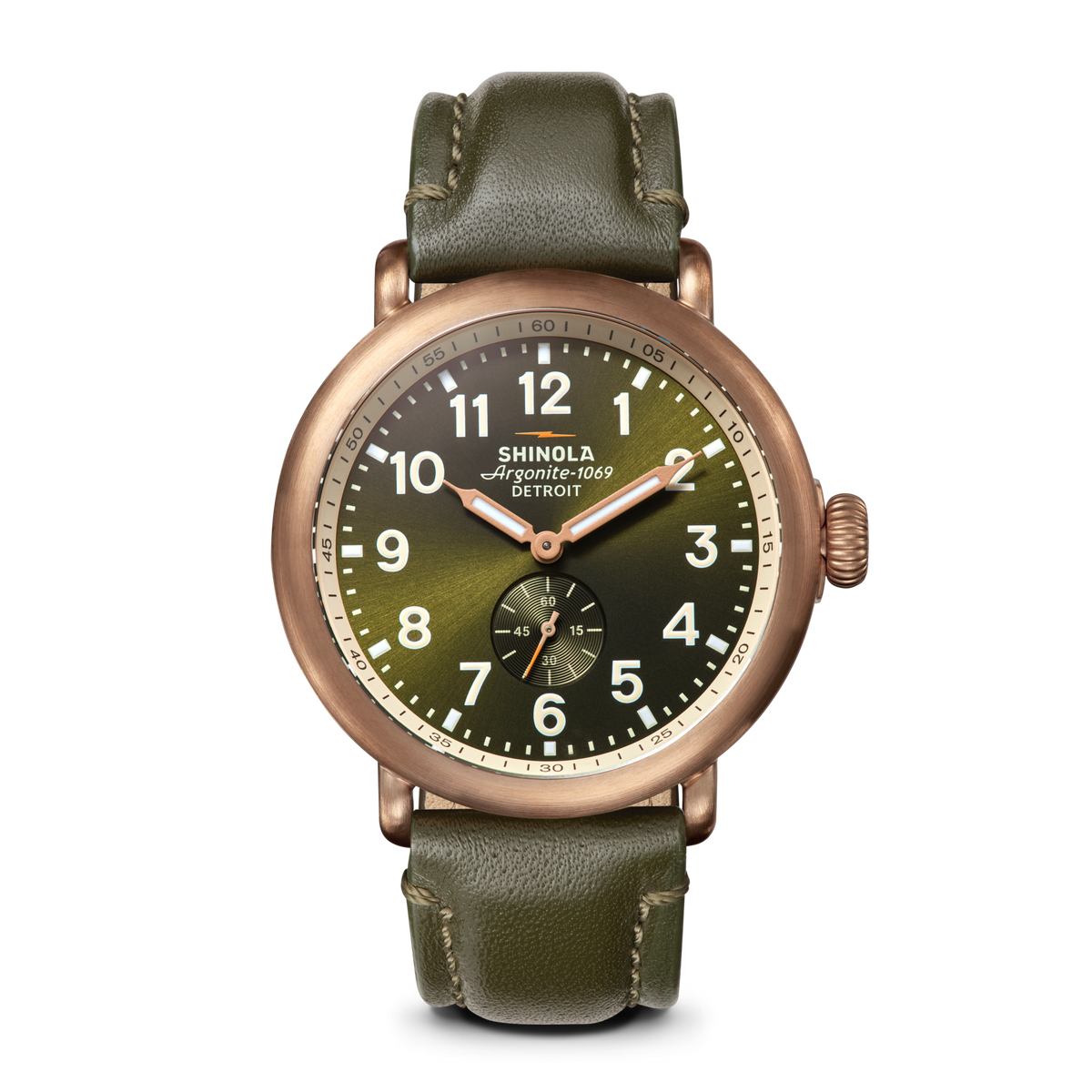 Bronze Runwell Watch - Dark Olive