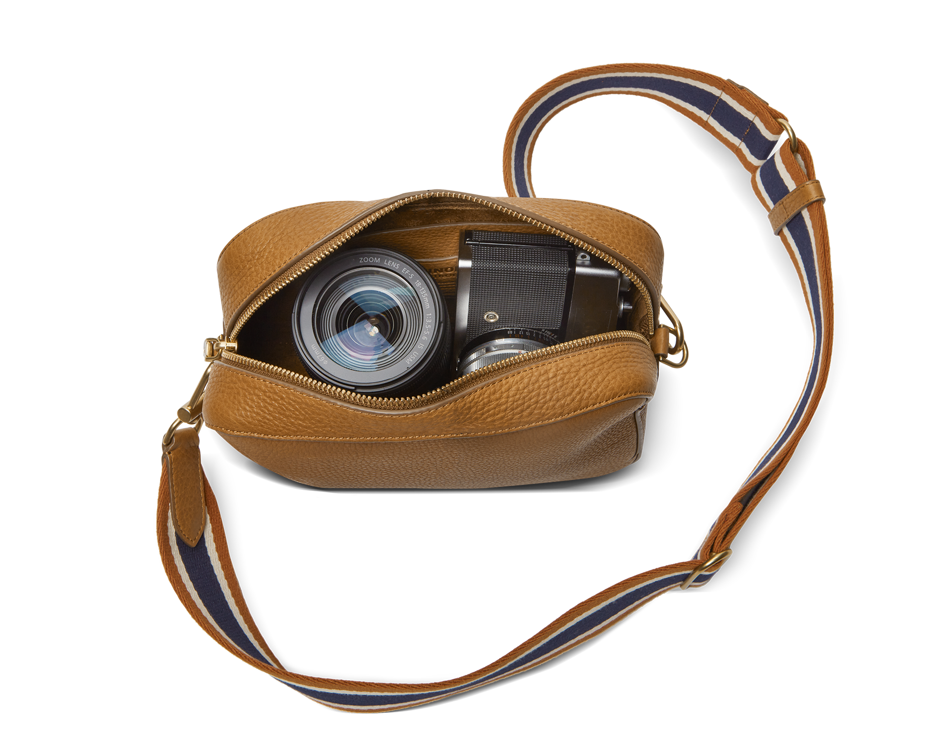 Camera Crossbody Bag - Tan
