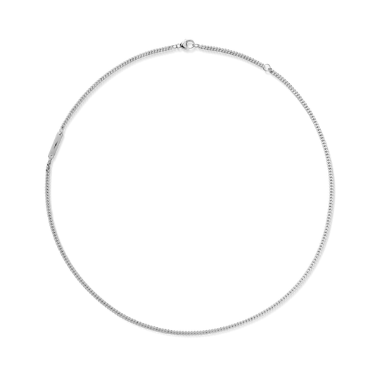 3mm Curb Chain Necklace - Sterling Silver