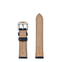 20mm Navy Leather Watch Strap - Navy