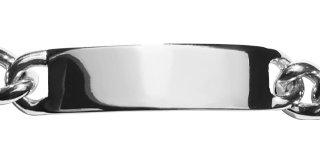 Bike Lock ID Bracelet - Sterling Silver