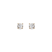 1/2 Carat Round Diamond Stud Earrings - YG