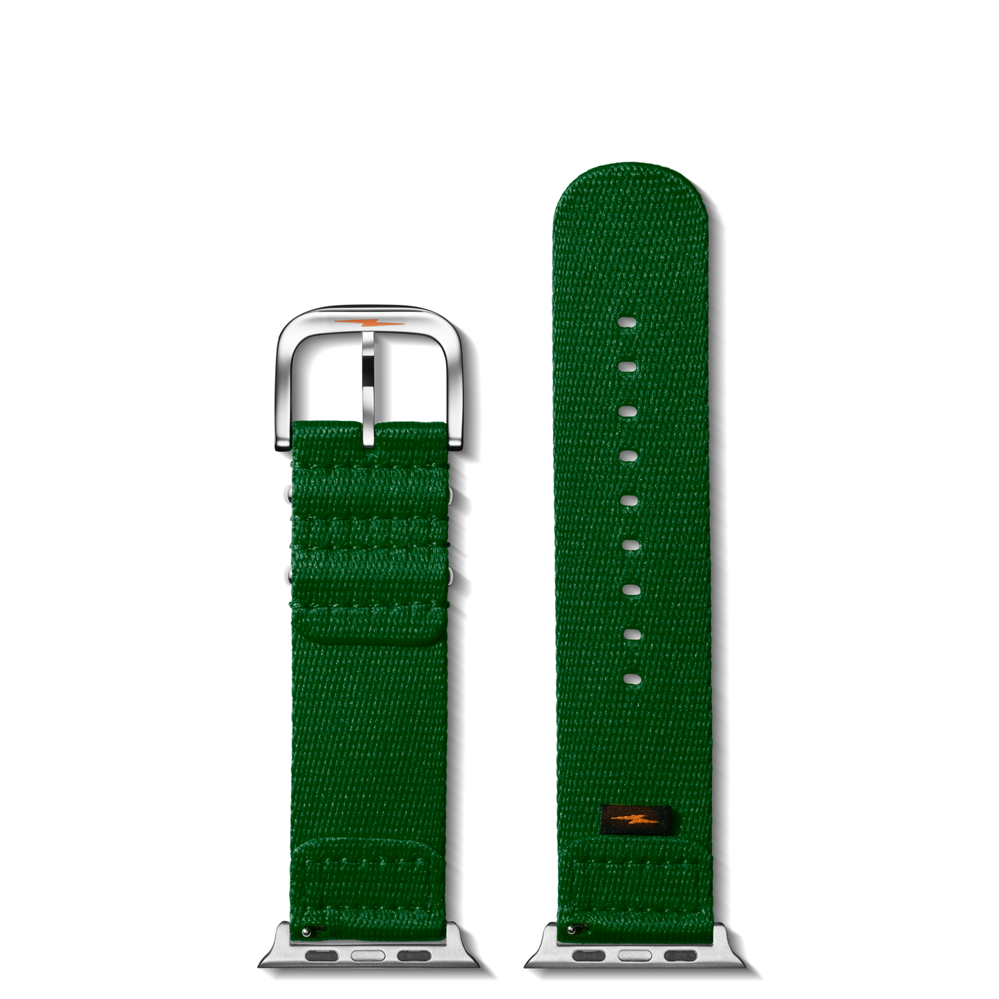 24mm Green Split Nylon Apple Watch Strap - Green
