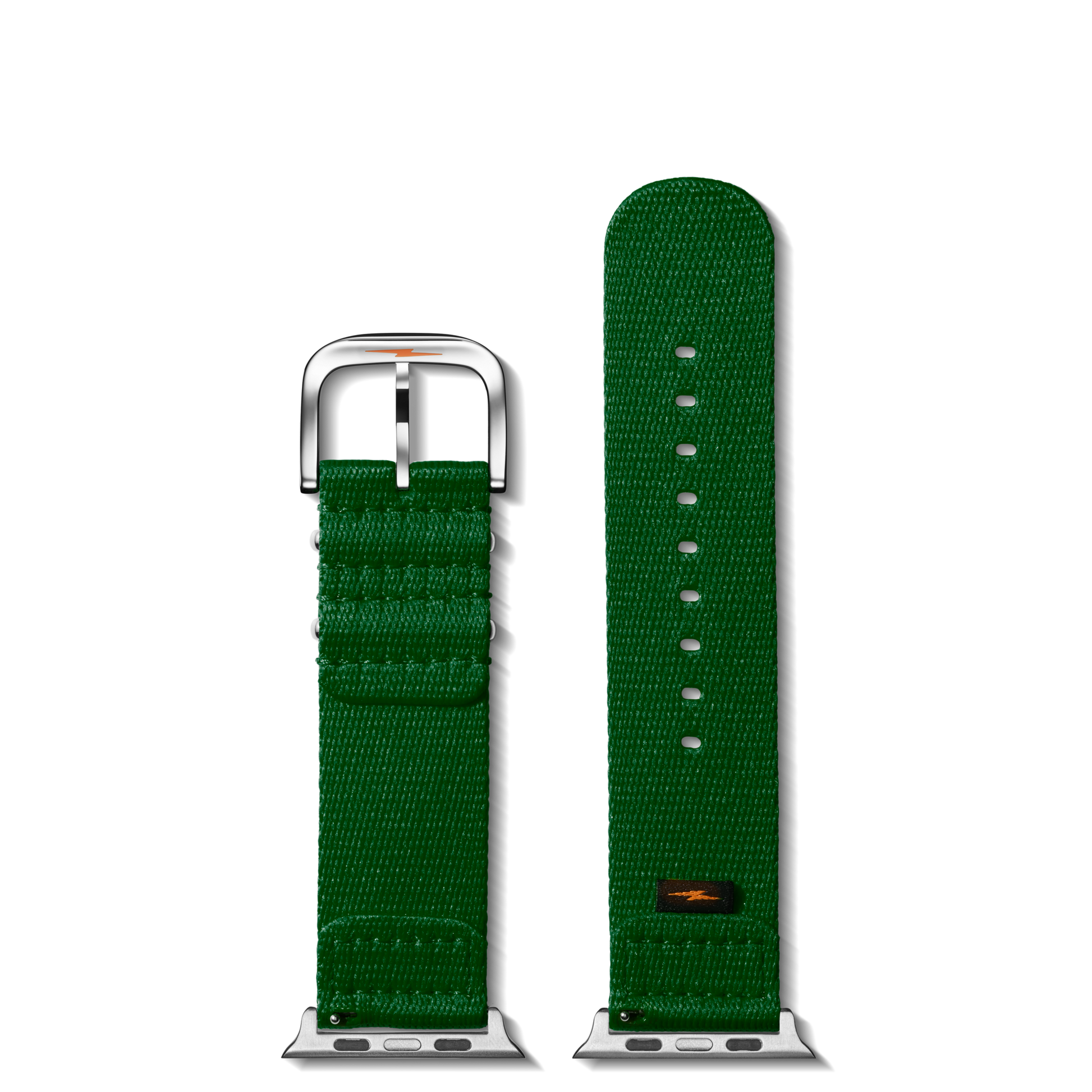 24mm Green Split Nylon Apple Watch Strap - Green