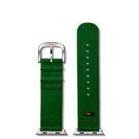 24mm Green Split Nylon Apple Watch Strap - Green