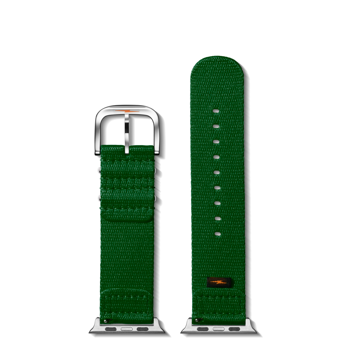 24mm Green Split Nylon Apple Watch Strap - Green