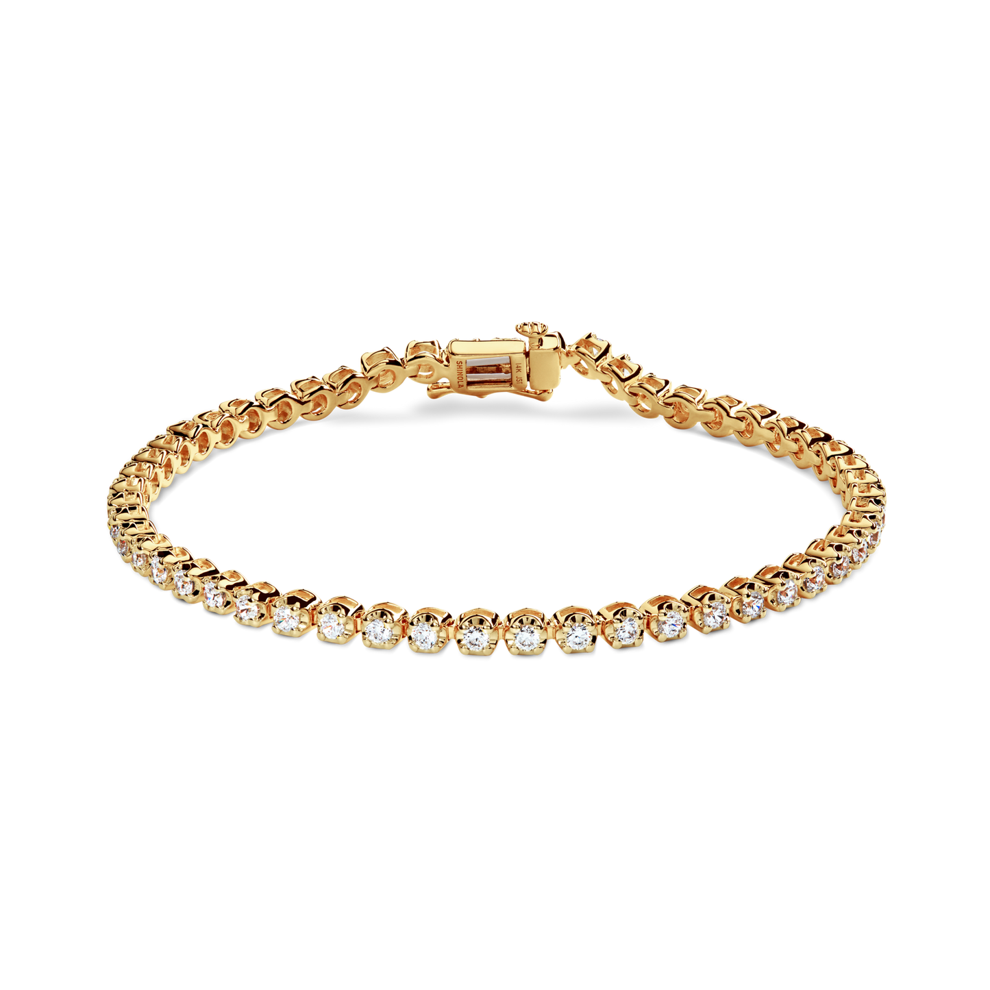 1.84 Carat 6.5" Diamond Tennis Bracelet - Yellow Gold