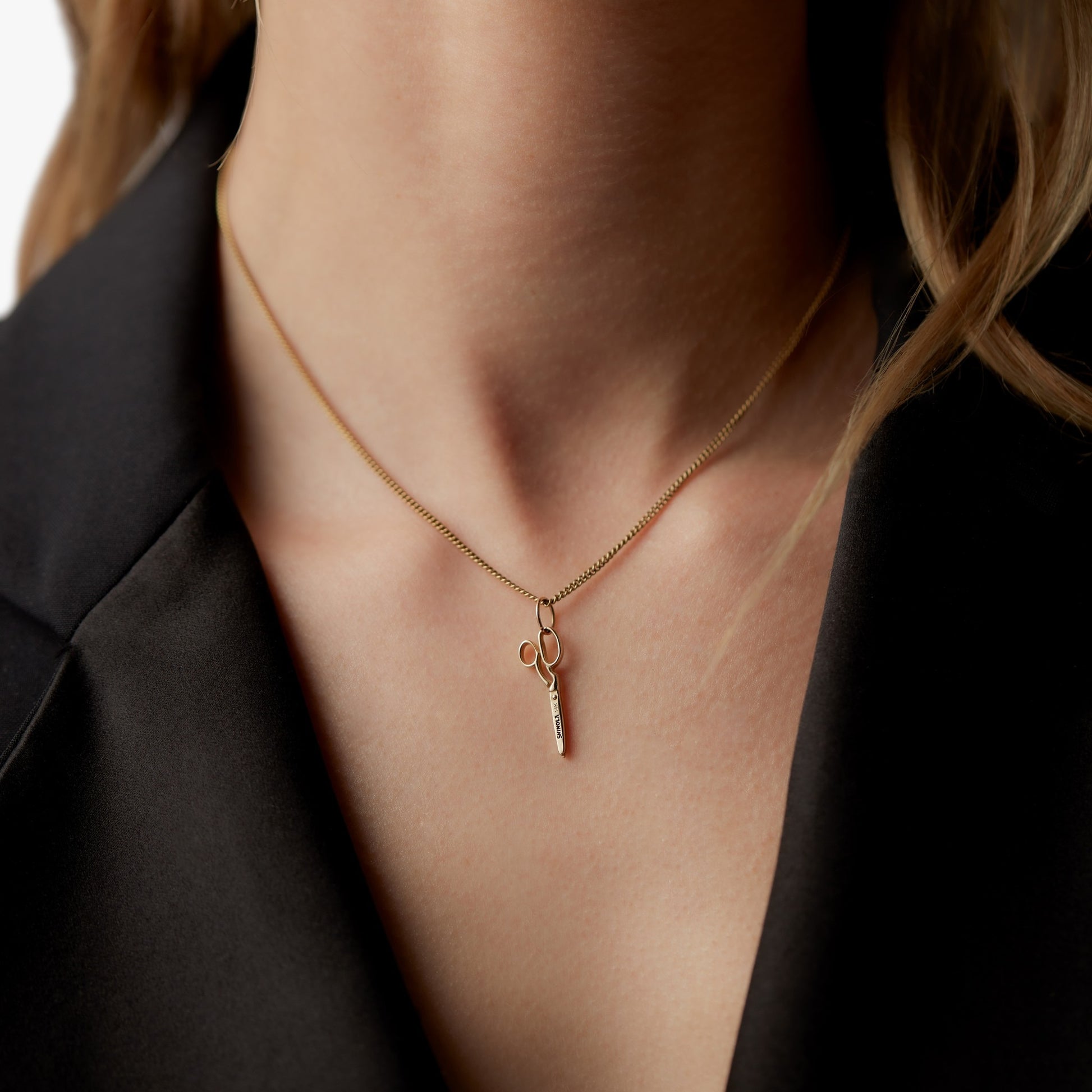 Scissors Charm - Yellow Gold