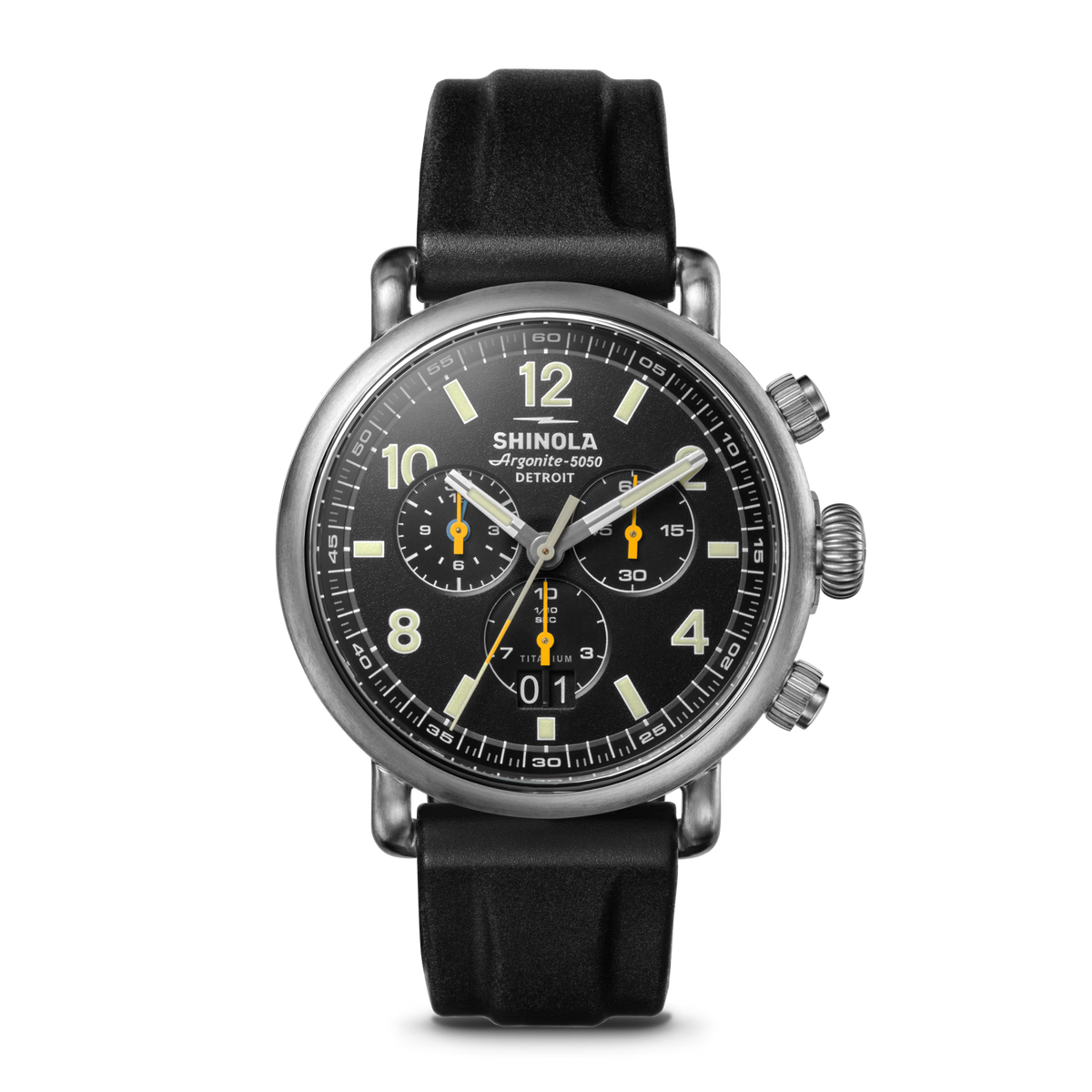 Runwell Chronograph West Wind Watch Gift Set with Additional Strap - Black